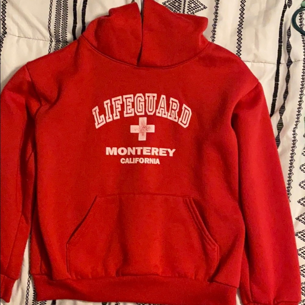 Red lifeguard hoodie